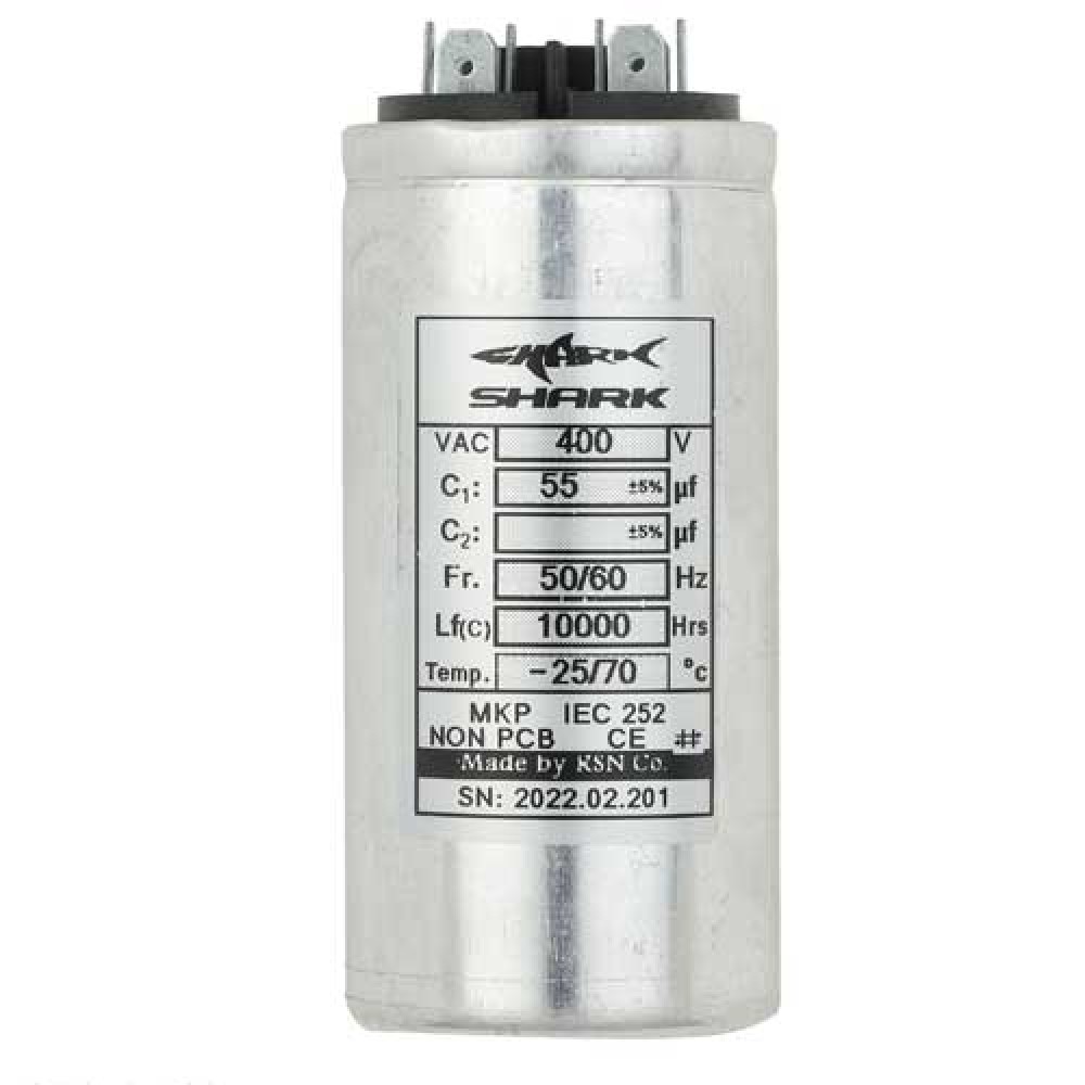 خازن کولر گازی شارک مدل 55+5 میکرو فاراد 440V